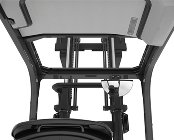 Visibilità attraverso il montante del carrello controbilanciato elettrico Toyota Traigo48 